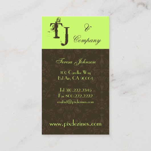 ダマスク名刺+アーバンダッシュ 名刺 (裏面)