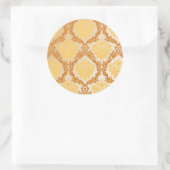 ダマスク壁紙5 ラウンドシール (バッグ)