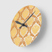 ダマスク壁紙5 ラウンド壁時計 (傾斜)