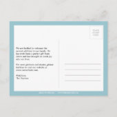 ダマスク大切男の赤ちゃん誕生発表 案内ポストカード (裏面)