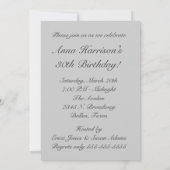 ダマスク女性30th誕生日パーティの招待状 招待状 (裏面)