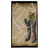 ダマスク山花西部カントリーカウボーイブーツ スモールペーパーバッグ (裏面)