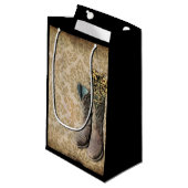 ダマスク山花西部カントリーカウボーイブーツ スモールペーパーバッグ (正面アングル)