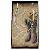 ダマスク山花西部カントリーカウボーイブーツ スモールペーパーバッグ (正面)