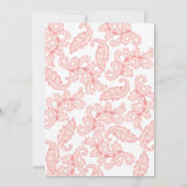 ダマスク式の結婚式 招待状 (裏面)