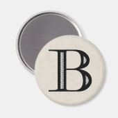 ダマスク文字B – 黒 マグネット (正面/裏面)