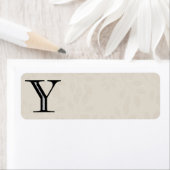 ダマスク文字Y – 黒 ラベル (インサイチュ)