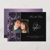 ダマスク日付の写真はがきを保存する 案内ポストカード (正面/裏面)