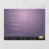 ダマスク日付の写真はがきを保存する 案内ポストカード (裏面)