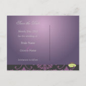 ダマスク日付の写真はがきを保存する 案内ポストカード (裏面)