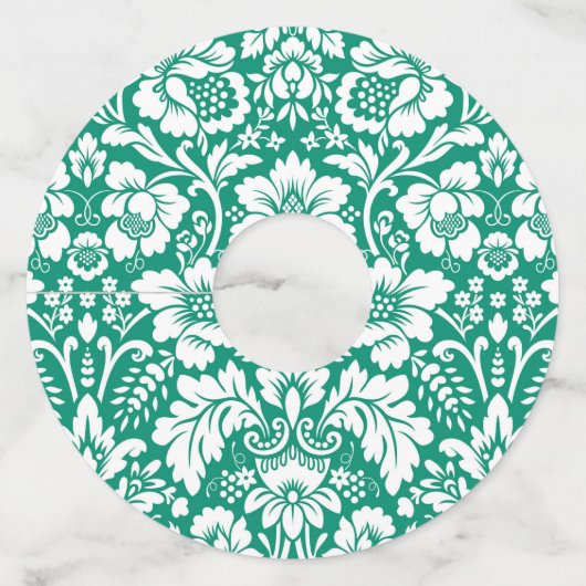 ダマスク柄10 ワイングラスタグ (正面)