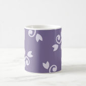 ダマスク柄、紫ダマスクフランスの、ダマスク コーヒーマグカップ (中央)
