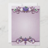 ダマスク柄 50歳の誕生日パーティーの招待状 招待状 (裏面)