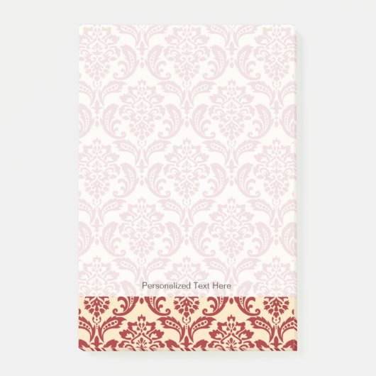 ダマスク模様の壁紙 ポストイット (正面)