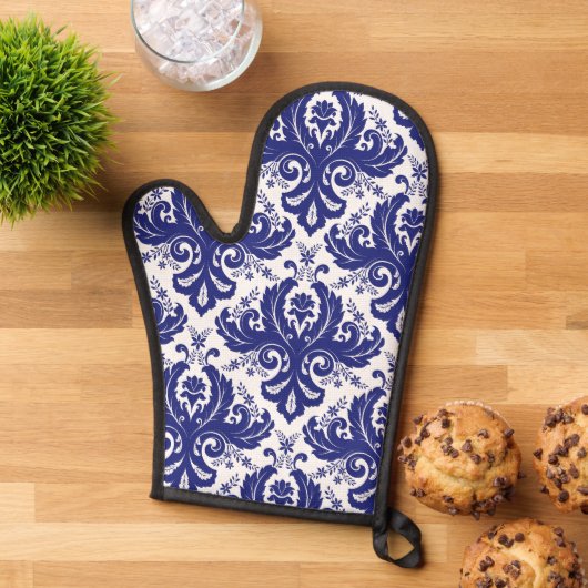 ダマスク模様 鍋つかみ (トップダウン)