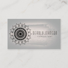 ダマスク水カラー旋回ヴィンテージグレー 名刺