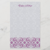 ダマスク渦巻きレース蘭ありがとう文房具 便箋 (正面)