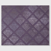 ダマスク王室のパープ動揺してランプムフローラコテージ ラッピングペーパー (フラット)