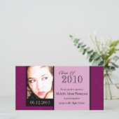 ダマスク王室の卒業発表の写真カード 案内状 (スタンド正面)