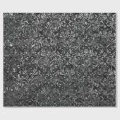 ダマスク王室の粉砕ビロード黒ブルゴーニュのマルーン ラッピングペーパー (フラット)