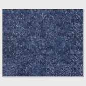 ダマスク王室の粉砕ベルベットエメラルドブルー海軍 ラッピングペーパー (フラット)