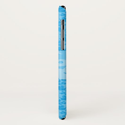 ダマスク空の青の名前の電話ケース Case-Mate iPhoneケース (裏面/左)