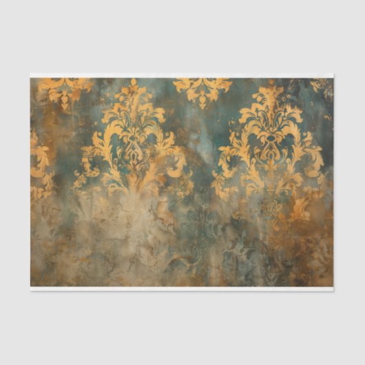 ダマスク素朴家具デコペティッシュペーパー 薄葉紙 (正面)