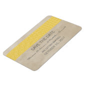 ダマスク素朴日付マグネット、黄色を保存 マグネット (左側)