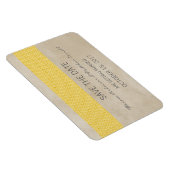 ダマスク素朴日付マグネット、黄色を保存 マグネット (右側)