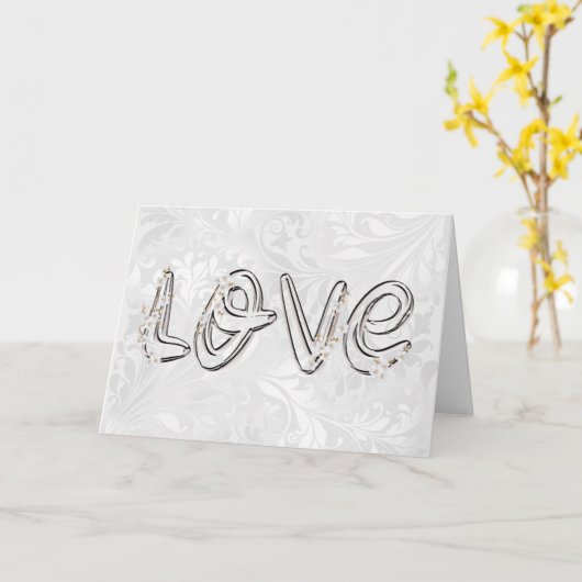 ダマスク結婚のアーモンドと愛の花 カード (黄色い花)