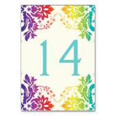 ダマスク結婚レインボーのテーブル番号座席表 テーブルナンバー (正面)