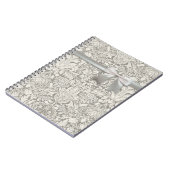 ダマスク結婚ヴィンテージホワイトの結婚古いレース ノートブック (左側)