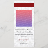 ダマスク結婚式プログラム プログラム (裏面)