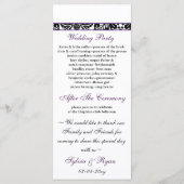 ダマスク縁どパープル結婚式 プログラム (裏面)