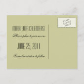 ダマスク縁ど花日付はがきを保存 案内ポストカード (裏面)