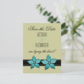 ダマスク縁ど花日付はがきを保存 案内ポストカード (スタンド正面)