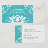 ダマスク織のはす日のスパの名刺 名刺 (正面/裏面)