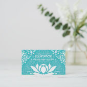 ダマスク織のはす日のスパの名刺 名刺 (スタンド正面)