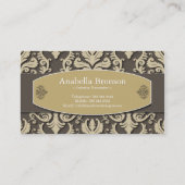 ダマスク織のインテリア・デザイナーの名刺 名刺 (裏面)