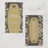 ダマスク織のインテリア・デザイナーの名刺 名刺 (正面/裏面)