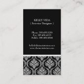 ダマスク織のインテリア・デザイナーの名刺 名刺 (裏面)