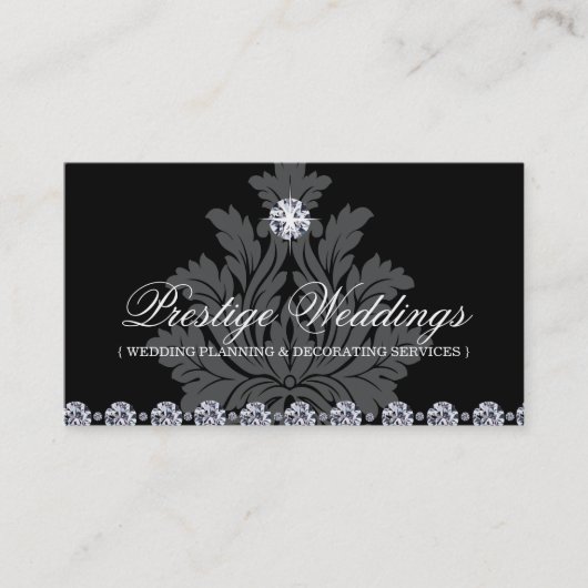 ダマスク織のウェディングプランナーの名刺 名刺 (正面)