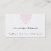 ダマスク織のウェディングプランナーの名刺 名刺 (裏面)