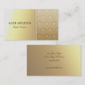 ダマスク織のエレガントな名刺 名刺 (正面/裏面)