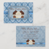 ダマスク織のカップケーキのぽっちゃりした名刺 名刺 (正面/裏面)