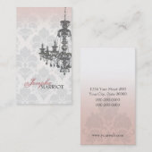 ダマスク織のシャンデリアの名刺(モモ) 名刺 (正面/裏面)