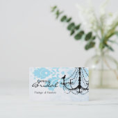 ダマスク織のシャンデリアの名刺 名刺 (スタンド正面)