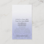 ダマスク織のシャンデリアの名刺(青い) 名刺 (裏面)