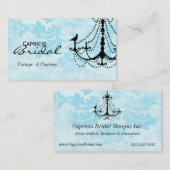 ダマスク織のシャンデリアビジネスカード水2 名刺 (正面/裏面)