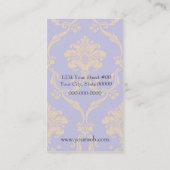 ダマスク織のシャンデリア2の名刺(紫色) 名刺 (裏面)